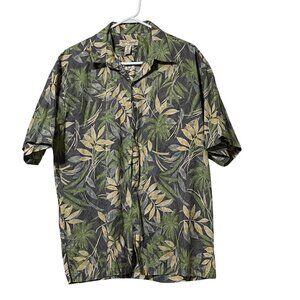 Tori Richard Mens Hawaiian Shirt Size XL Leaf Print